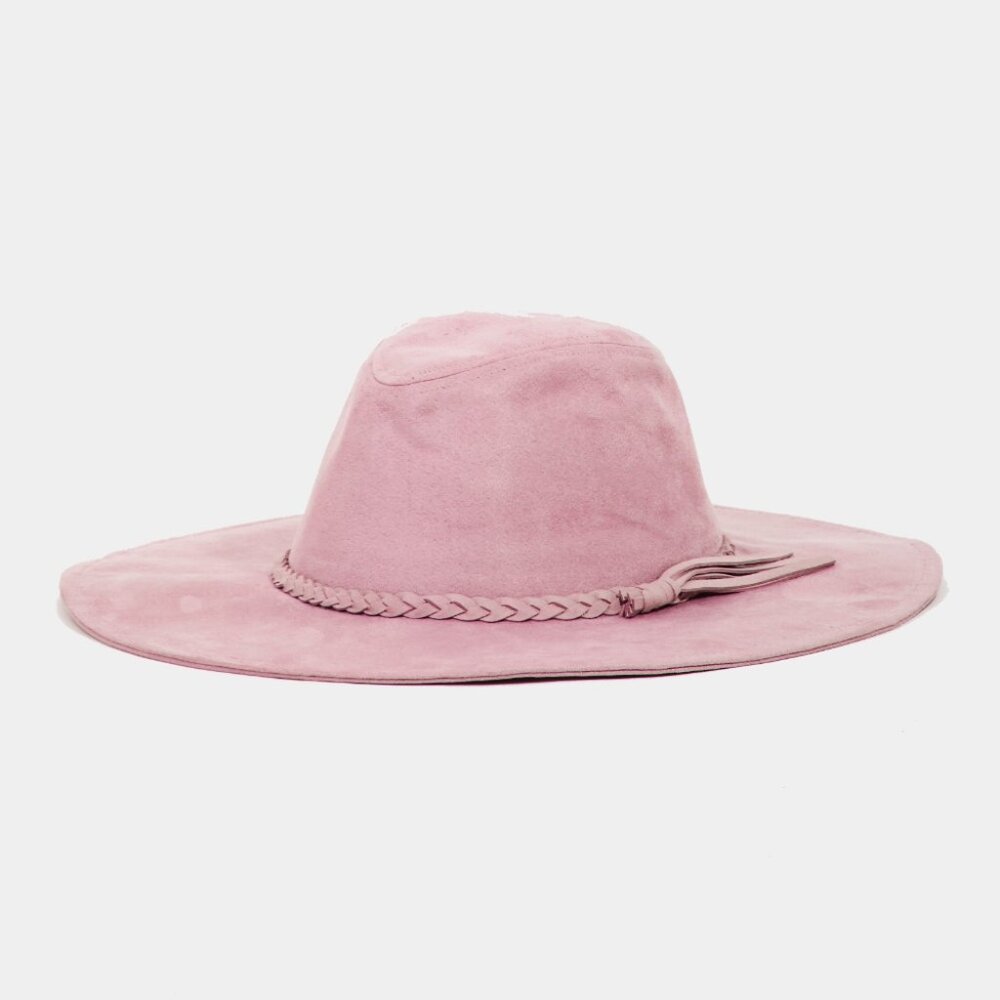Fame Braided Faux Suede Hat
